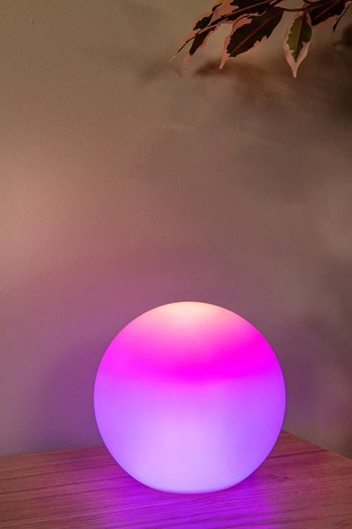 Lucide PINO - wiederaufladbare Tischlampe Innen/Außen - Akku/Batterie - LED Dim. - CCT - 1x1,5W 2700K/6500K - IP65 - Rgb - Weiß | Essential - Atmosphäre 3